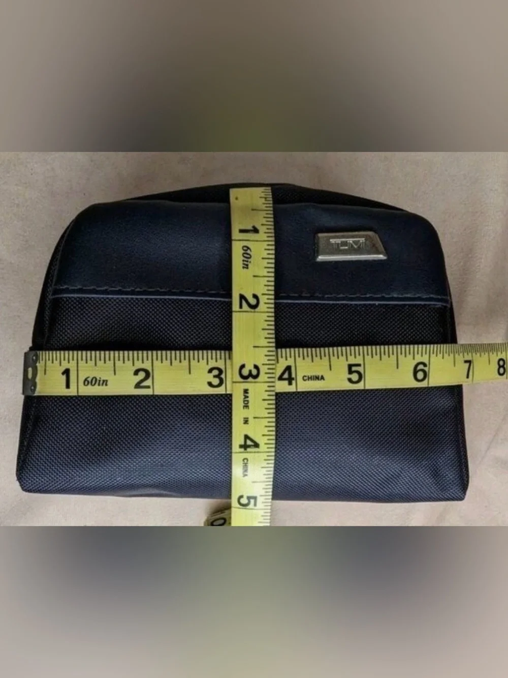 Tumi Delta Nylon Pouch Travel Toiletry Bag Case Black Bag